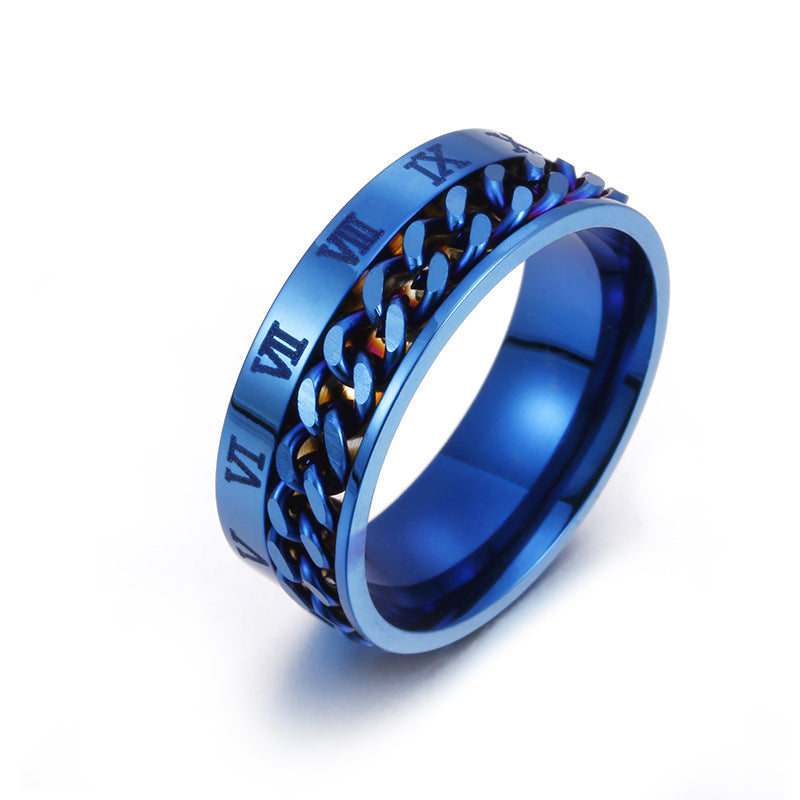 Roman Letter Rotatable Chain Rings Men Digital Titanium Steel RingFor Couple High Quality Multifunctional Bottle Opener Ring Spinner Jewelry Punk Gifts - Best Buy Daily