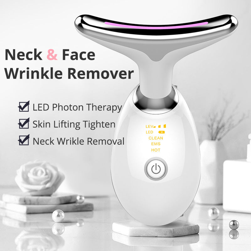 EMS Thermal Neck Lifting And Tighten Massager Electric Microcurrent Wrinkle Remover - Best Buy Daily