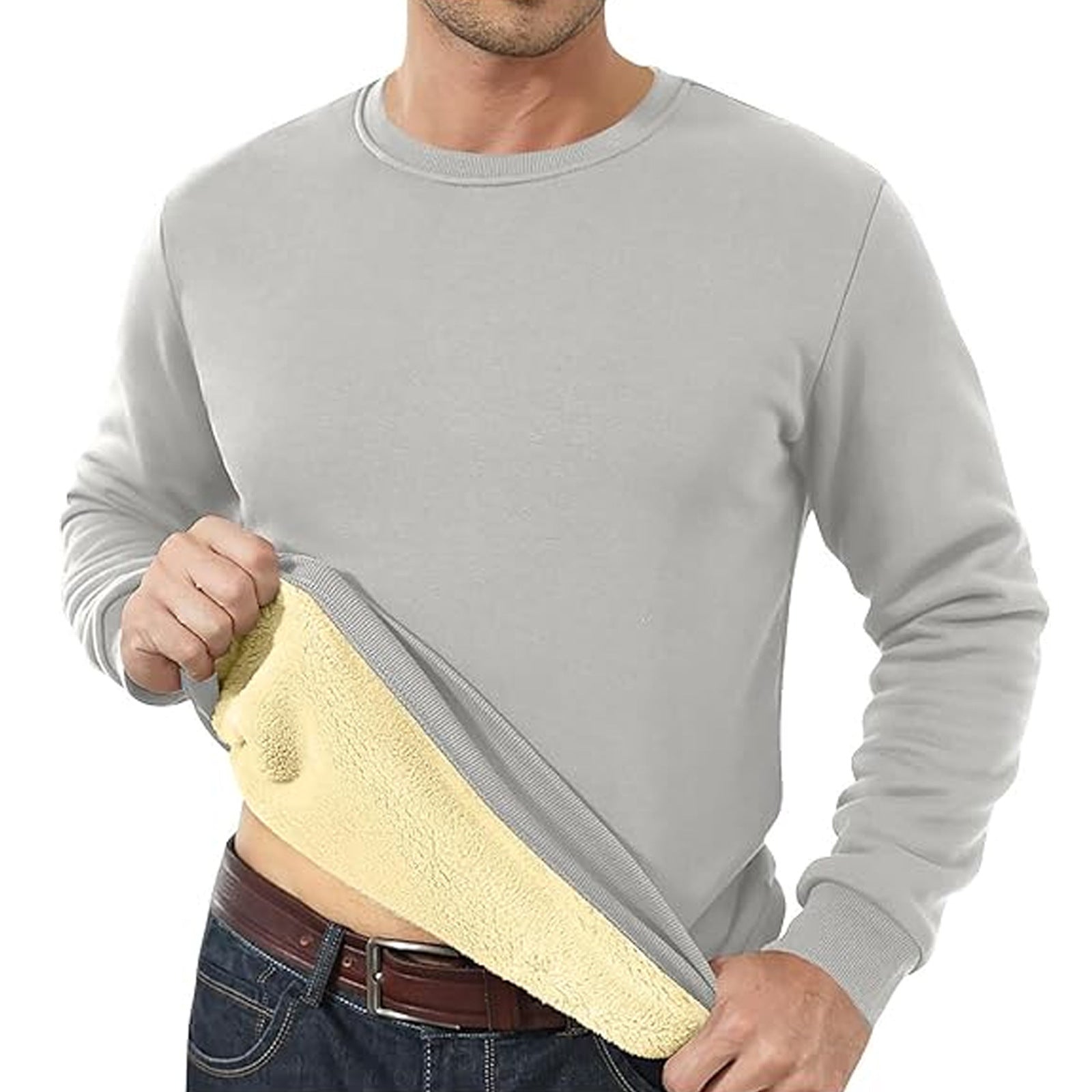 Men's Fleece Lined Padded Warm Keeping Loose Pullover Cashmere Hoodie - Best Buy Daily