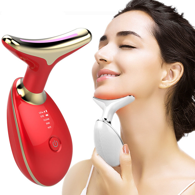 EMS Thermal Neck Lifting And Tighten Massager Electric Microcurrent Wrinkle Remover - Best Buy Daily